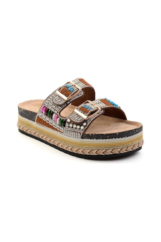 Bambi Camel Kadın Terlik K04824708087 Camel