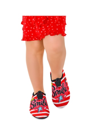 Kiko Kids Smile Havuz Plaj Kız Çocuk Deniz Ayakkabısı 7532 Kırmızı Kırmızı