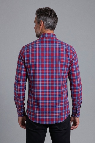 Bisse Kırmızı Regular Fit Cepsiz Uzun Yaka Gömlek Gmeks261053 C24