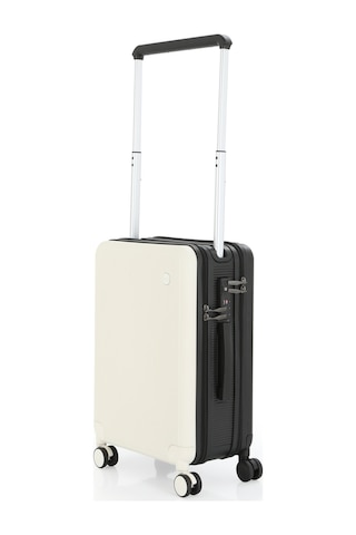 Baggaj V2403 Pc Katlanır Kabin Boy Valiz Black/whıte