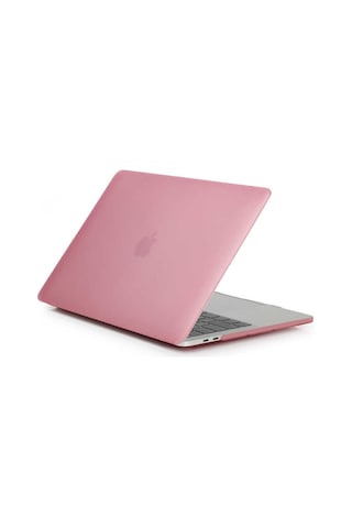 Ekılıf - Macbook Pro 14.2 2023 A2779 Uyumlu - Kılıf Alt Ve Üst Koruyucu Msoft Mat Kapak - Pembe - T26272 Pembe