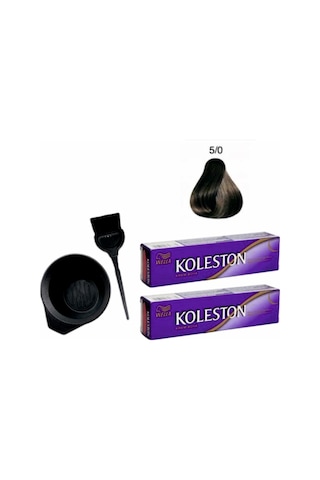 Koleston Saç Boyası 5/0 Açık Kahve 50Ml X 2 Adet+Boyama Seti