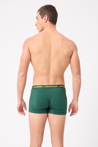 L'espadon Maritime Elite Koleksiyonu Elastik Konforlu Bel Bantlı Çizgili Erkek Trunk Boxer-3234 Zümrüt Yeşili