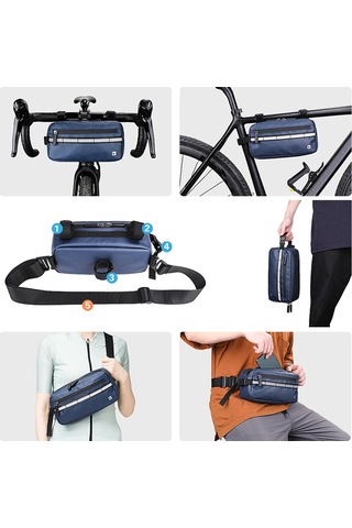 Padalink Bisiklet Gidon Çantası - Çok Amaçlı, Hafif Ve Dayanıklı Mavi Mavi