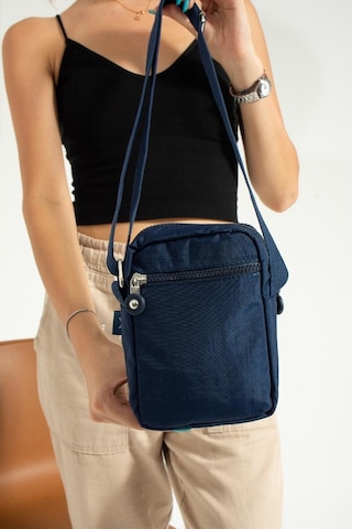 Baginn Mini Postacı Çanta Telefon Çantası 22 12 Cm Çapraz Askılı Omuz Çantası Günlük Hafif Çanta Lacivert
