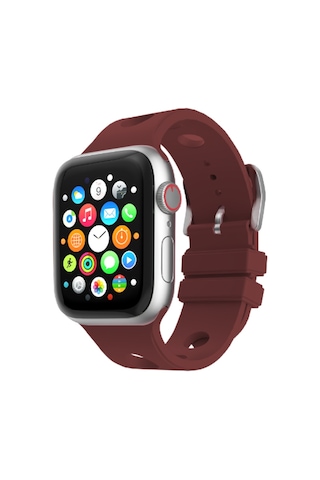Watch 10 46mm Delikli Tasarım Mkst Krd-147 Silikon Kordon - Mürdüm