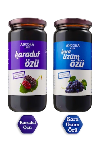 2'li Avantaj Paketi - Kara Üzüm Özü, Karadut Özü - Şeker İlavesiz