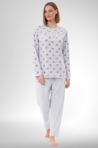 Mecit Pijama Mecit 6314 Mavi Kadın Büyük Beden Pijama Takımı Mavi