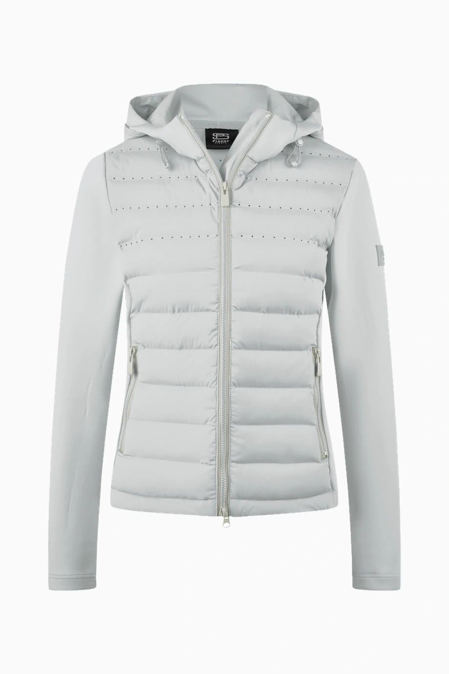 Pikeur Sports 7043 Kapüşonlu Lüks Hybrid Kadın Spor Ceket Buz Mavi
