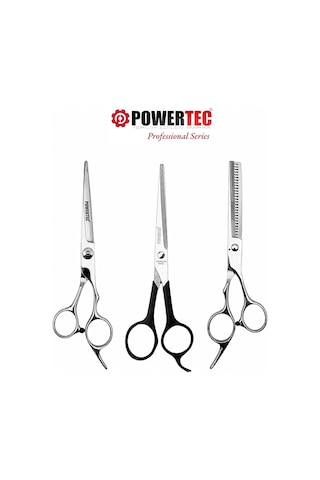 Powertec Profesyonel 3'lü Makas Seti