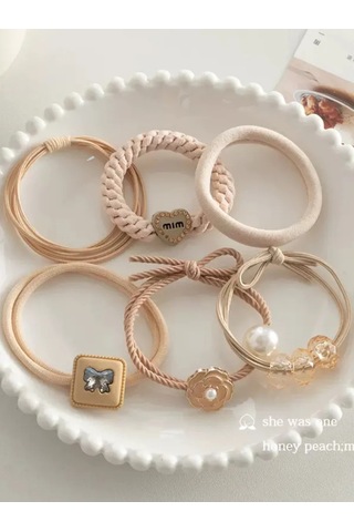 Mını Shop Msk Saç Lastikleri, 12'li Set 328984555 Bej