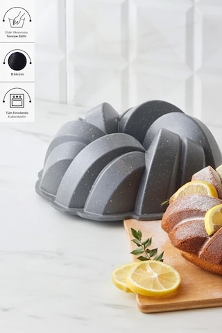 Karaca Cake Pro Örgü Döküm Kek Kalıbı Antrasit 26 cm