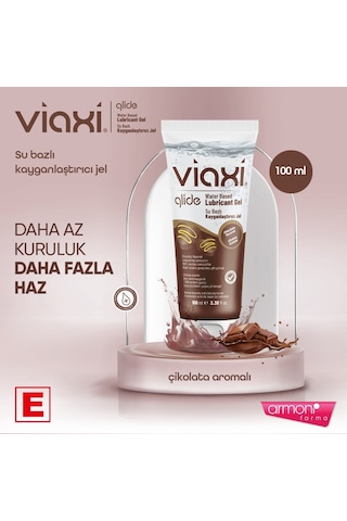 Viaxi Glide Kayganlaştırıcı Jel Çikolata Aromalı 100 ML + Viaxi Glide Kayganlaştırıcı Jel A+ 100 ML