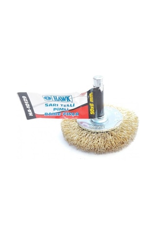 Hawk Ha10129 Pimli Sarı Tel Daire Fırça 50X6 Mm