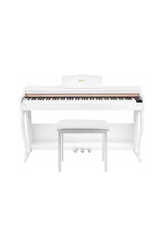 Jwin Sapphire Sdp-215 Çekiç Aksiyonlu 88 Tuşlu Dijital Piyano + Tabure - Beyaz