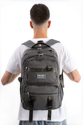 Ventis Qualty Okul Çantası Su Geçirmez Klinkır Kumaş Unisex Sırt Çantası Model 7c Antresit