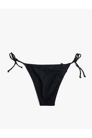 Koton Taşlı Çiçek Aksesuar Detaylı Yanları Bağlamalı İpli Bikini Altı Siyah 6sak00048mm Siyah