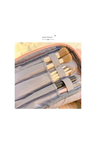 Trendooze Sevimli Portatif-mavi Peluş Kozmetik Çantası Ds Mavi