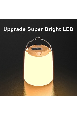 Dancemonkey Led Kamp Işığı Taşınabilir Kamp Feneri Su Geçirmez Çadır Lambası Usb Beyaz Beyaz