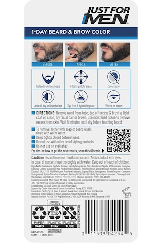 Just For Men 1 Günlük Geçici Sakal Ve Kaş Boyası Koyu Kahverengi/siyah 9ml