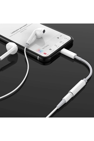 Hs Apple Uyumlu iPhone Lightning Telefon Kulaklık Çevirici Aux Dönüştürücü Aparat