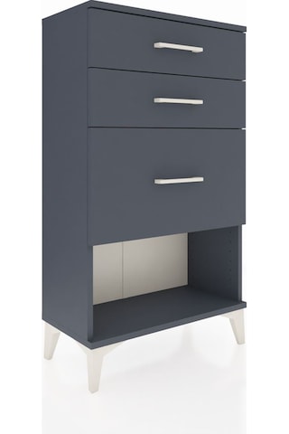 Arges Komodin 3 Çekmeceli 60x30x106 Antrasit-antrasit Antrasit