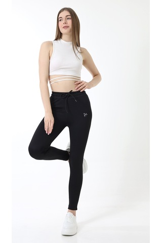 Winmoda34 Dalgıç Tayt Eşofman Push Up Beli Lastikli Siyahh