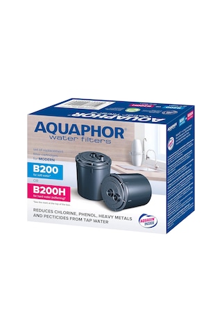 Aquaphor 4600987002149 Paket 2 Kartuş B200h Sert Su İçin, Plastik