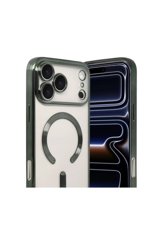 Newface Apple iPhone Uyumlu - 17 Pro Kross Magneticsafe Kapak - Koyu Yeşil Belirtilmemiş
