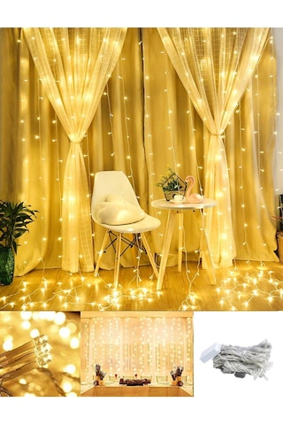 Trendpoint 3x2 Metre Perde Led Animasyonlu 12 Saçaklı 240 Ledli F