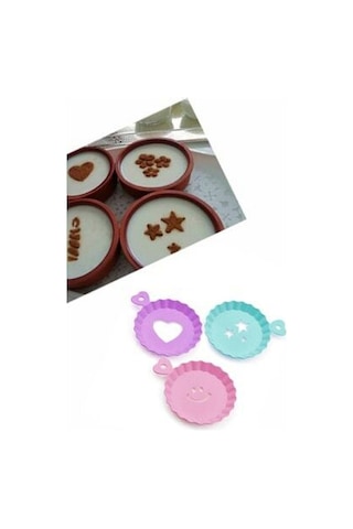 Tatlı Ve Kahve Süsleme Şablonu 3 Lü 10 Cm