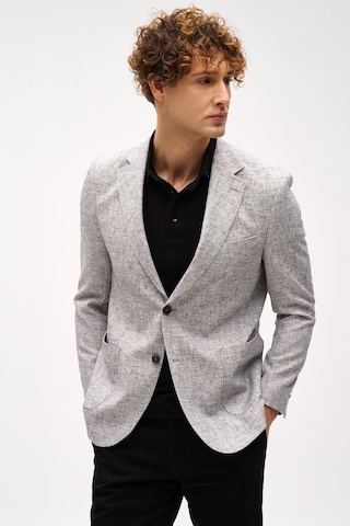 Erkek Siyah Barı 4 Drop / Geniş Kalıp Mono Yaka Ceket-16416 Siyah