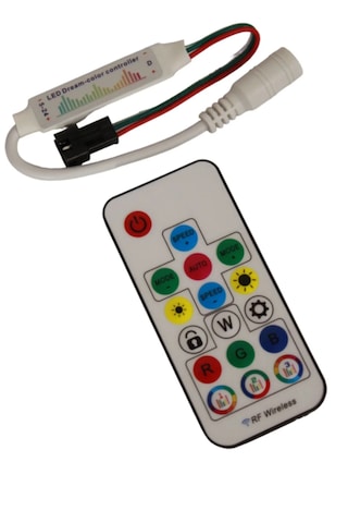 358 Modlu Pixel Led Kumandası 17 Tuşlu Uzaktan Algılamalı Pixel Led Kumanda Ve Modül 5-24v Arası