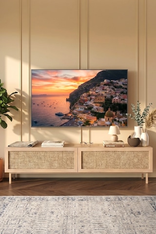 Future Tv Ünitesi Sehpası Ahşap Ayaklı Ahşap Jüt Kapaklı 180cm Sepet-jüt Fr8x-sj Kahverengi