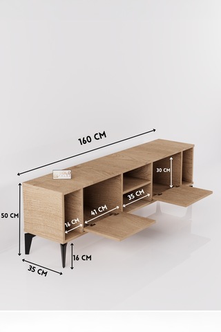 Northcity Linya Tv Sehpası Suntalam Bej 160x35 Cm