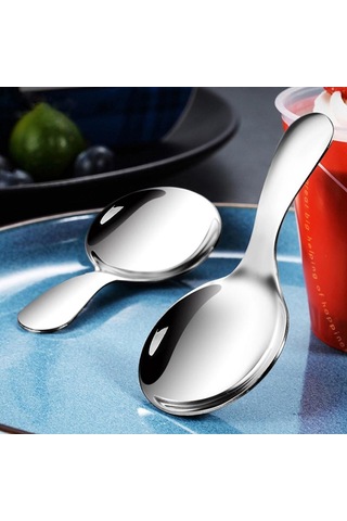 Jms Sevimli Paslanmaz Çelik Mutfak Kısa Saplı Şeker Tuz Baharat Kaşığı