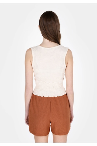 Colin's Colins Slim Fit Kısa Kol Kadın Ekru Atlet Cl1074546 Q1.v1 Ecr