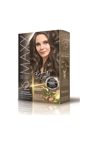 Maxx Deluxe Saç Boyası Set Yoğun Küllü Kumral 7/11