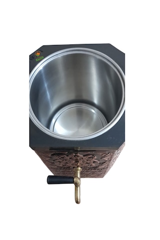 Elektrikli Nostaljik Bahçe Semaveri Bakır Demlik Dahil