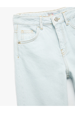 Koton Pamuklu Cep Detaylı Relax Fit Denim Pantolon Lıght Indıgo 5skb40047td Açık Mavi