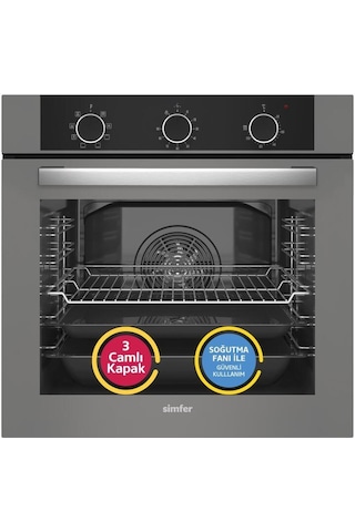 Simfer SB8222 - T3538 - SD8736 QS Mekanik Gri 3'lü Ankastre Set