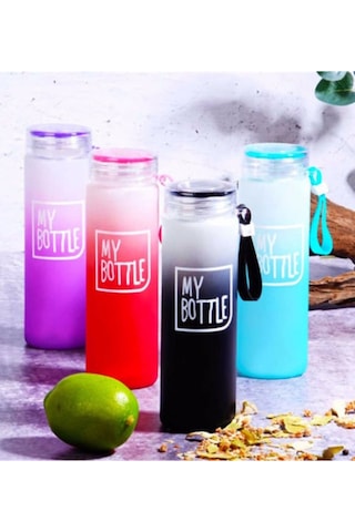 My Bottle Marka Cam Matara 420 Ml - Renk Seçenekli Siyah