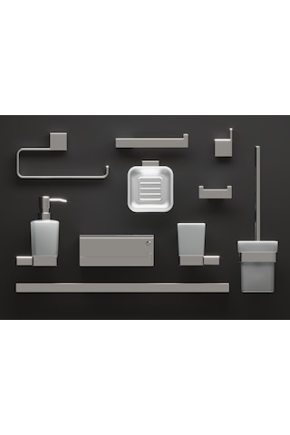 Line Bathroom Moon Tuvalet Kağıtlık 127116 Açık Krom Krom