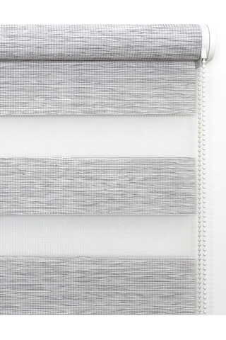 Buperde Açık Gri Eko Bambu Zebra Stor Perde