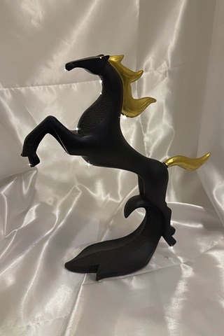 Avatar Kaideli Kübik Şahlanan Uçan At Siyah