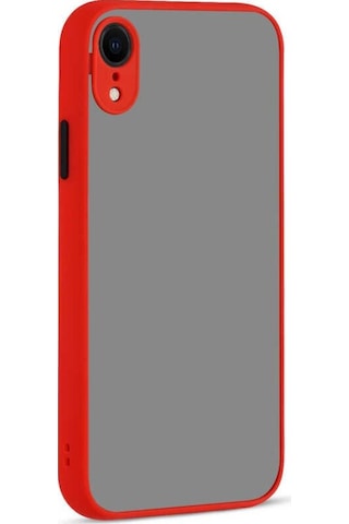 Apple Uyumlu iPhone XR 6.1 Kılıf Zore Hux Düğme Ve Kapak Zıt Renk Kılıf