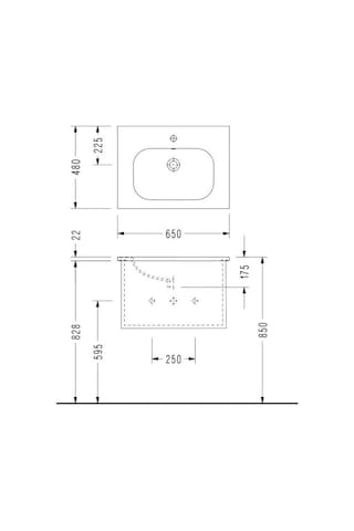 Serel Nita Etajerli Mobilya Dolap Uyumlu Lavabo 48 x 65 CM Nt30Tds