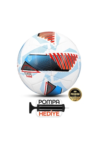 League Ball Pompa Hediyeli No:5 Futbol Topu Halı Saha Sert Zemine Uygun Dayanıklı Pvc Çok Renkli