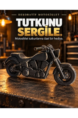 Çift Renk Dekoratif Motosiklet Figürü Masaüstü Süs