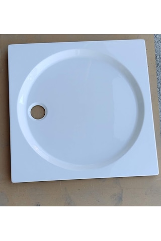Artemis 90X90 Kare Yassı Gömme Tipi Duş Teknesi Beyaz Gövde